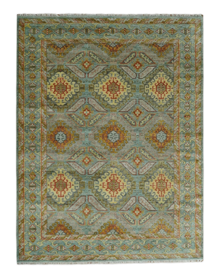 Hand Knotted Gray, Silver and Beige Oriental Traditional Wool Area Rug, Living Room and Bedroom Rug - The Rug Decor