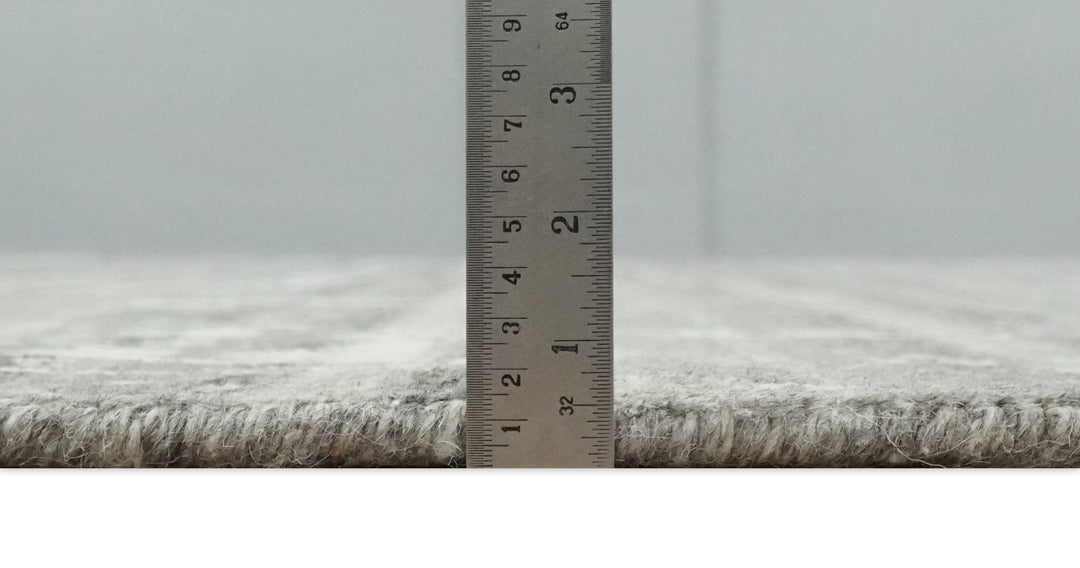 Hand Knotted Ivory and Charcoal Traditional Abstract Natural Wool Area Rug, Kids, Living Room and Bedroom Rug | MEHK9 - The Rug Decor