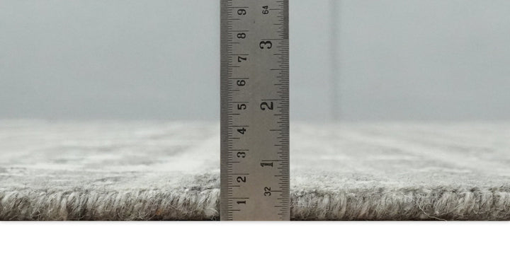 Hand Knotted Ivory and Charcoal Traditional Abstract Natural Wool Area Rug, Kids, Living Room and Bedroom Rug | MEHK9 - The Rug Decor