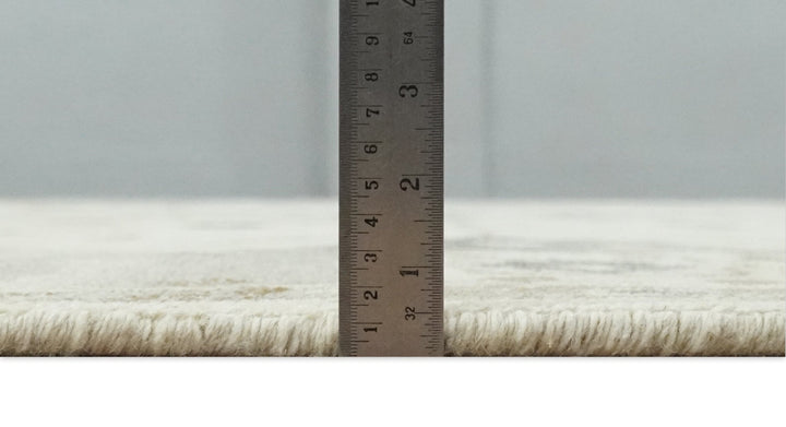 Hand Knotted Ivory and Charcoal Traditional Tribal Natural Wool Area Rug, Kids, Living Room and Bedroom Rug | MEHK5 - The Rug Decor