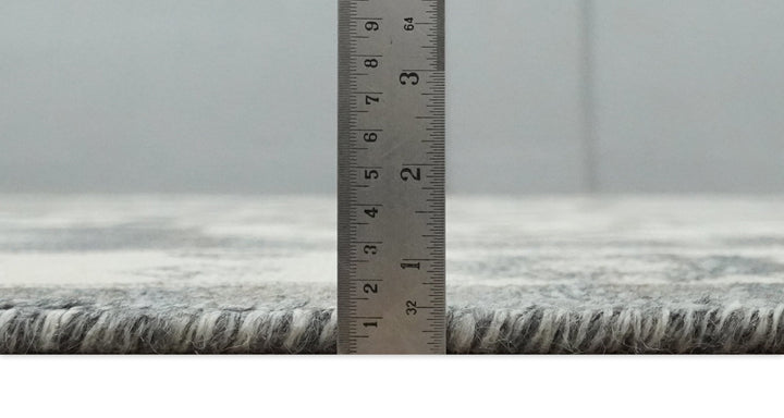 Hand Knotted Ivory, Charcoal and Gray Traditional Medallion Natural Wool Area Rug, Kids, Living Room and Bedroom Rug | MEHK12 - The Rug Decor