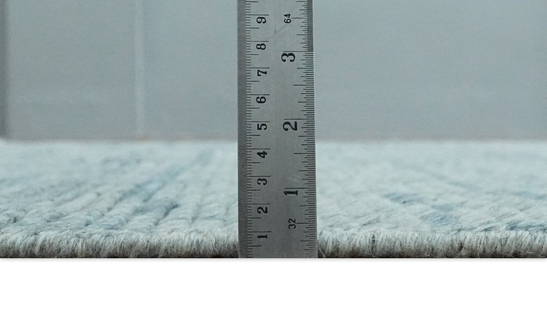 Hand Knotted Silver and Blue Modern Trellis Moroccan Rug Made with Blended Wool 5x8, 8x10 and 9x12 | UL43 - The Rug Decor