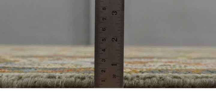 Hand knotted Silver, Rust and Pink Traditional Antique Moss Oushak Area Rug - The Rug Decor