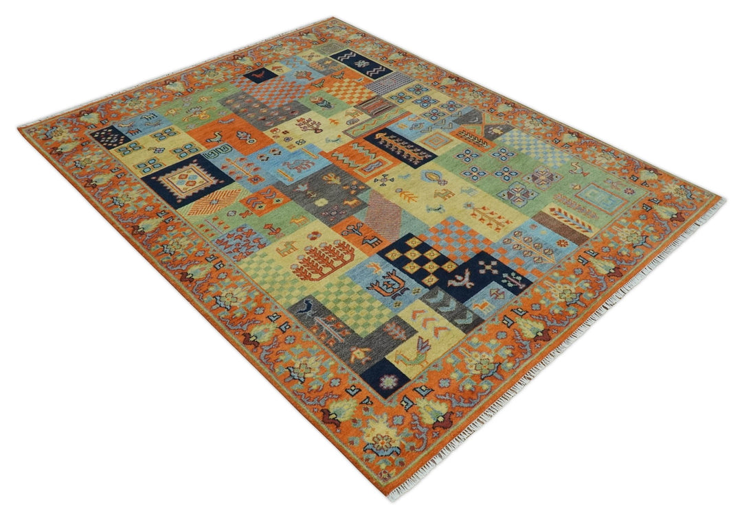 Hand knotted Traditional Antique Tribal Style Gabbeh Design Wool Area Rug - The Rug Decor