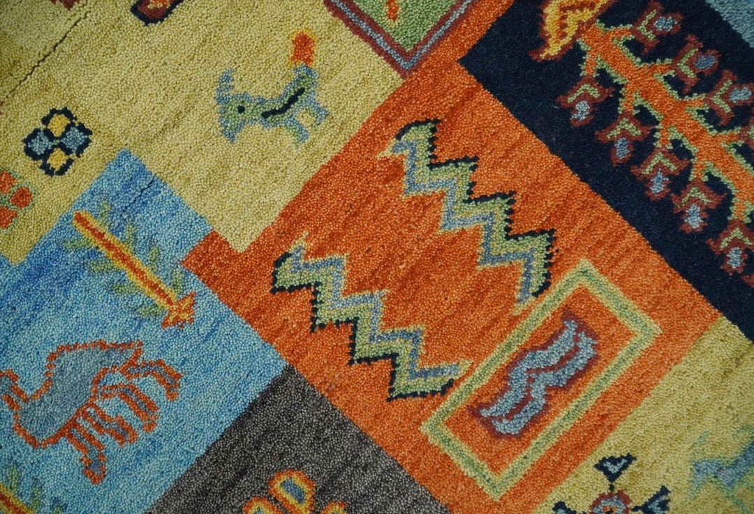 Hand knotted Traditional Antique Tribal Style Gabbeh Design Wool Area Rug - The Rug Decor