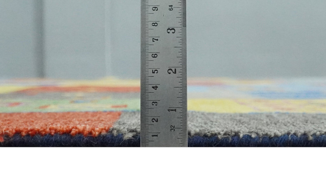 Hand knotted Traditional Multi color 8x10 Antique Tribal Style Gabbeh Design Wool Area Rug - The Rug Decor