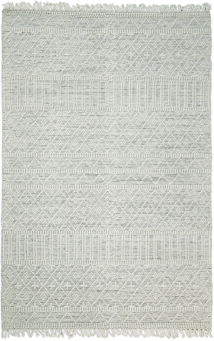 Hand Made Woolen Chunky and Soft White Wool Area Rug | CAL1 - The Rug Decor
