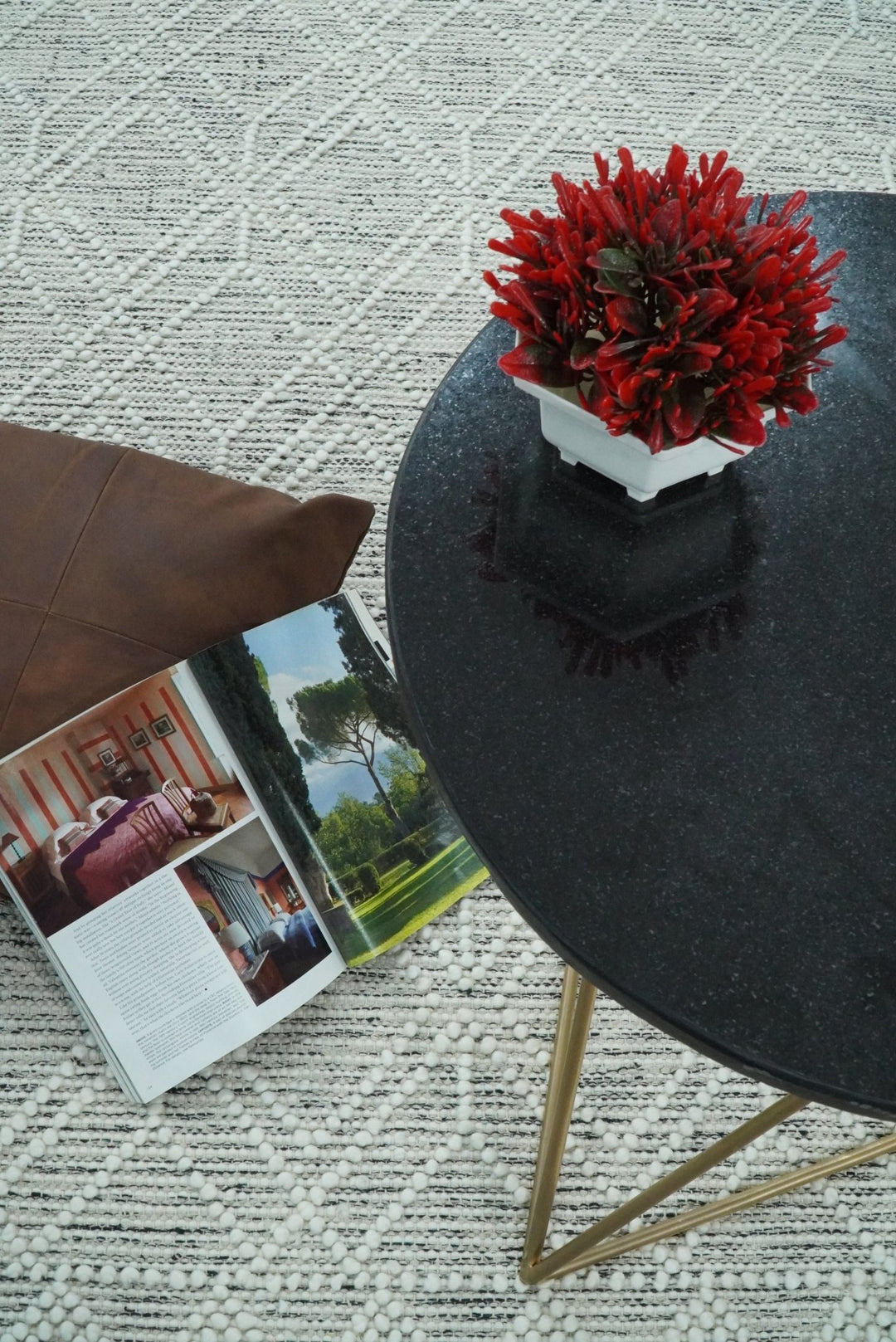 Hand Made Woolen Chunky and Soft White Wool Area Rug | CAL4 - The Rug Decor