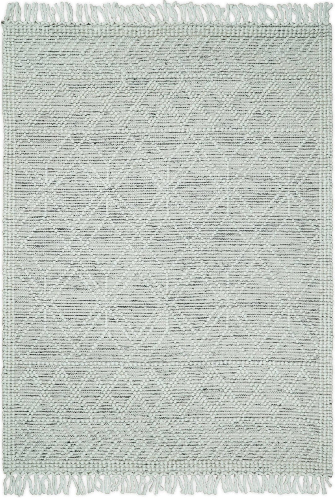 Hand Made Woolen Chunky and Soft White Wool Area Rug | CAL4 - The Rug Decor