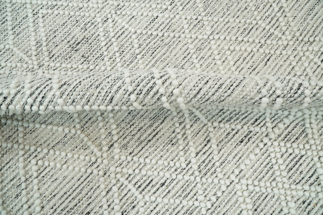 Hand Made Woolen Chunky and Soft White Wool Area Rug | CAL4 - The Rug Decor