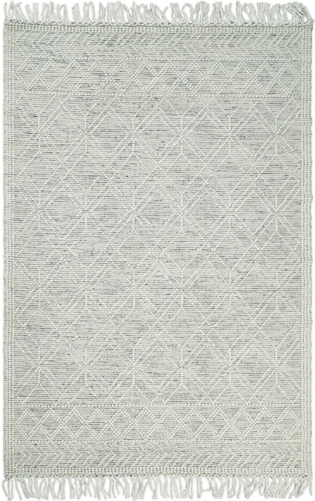 Hand Made Woolen Chunky and Soft White Wool Area Rug | CAL4 - The Rug Decor