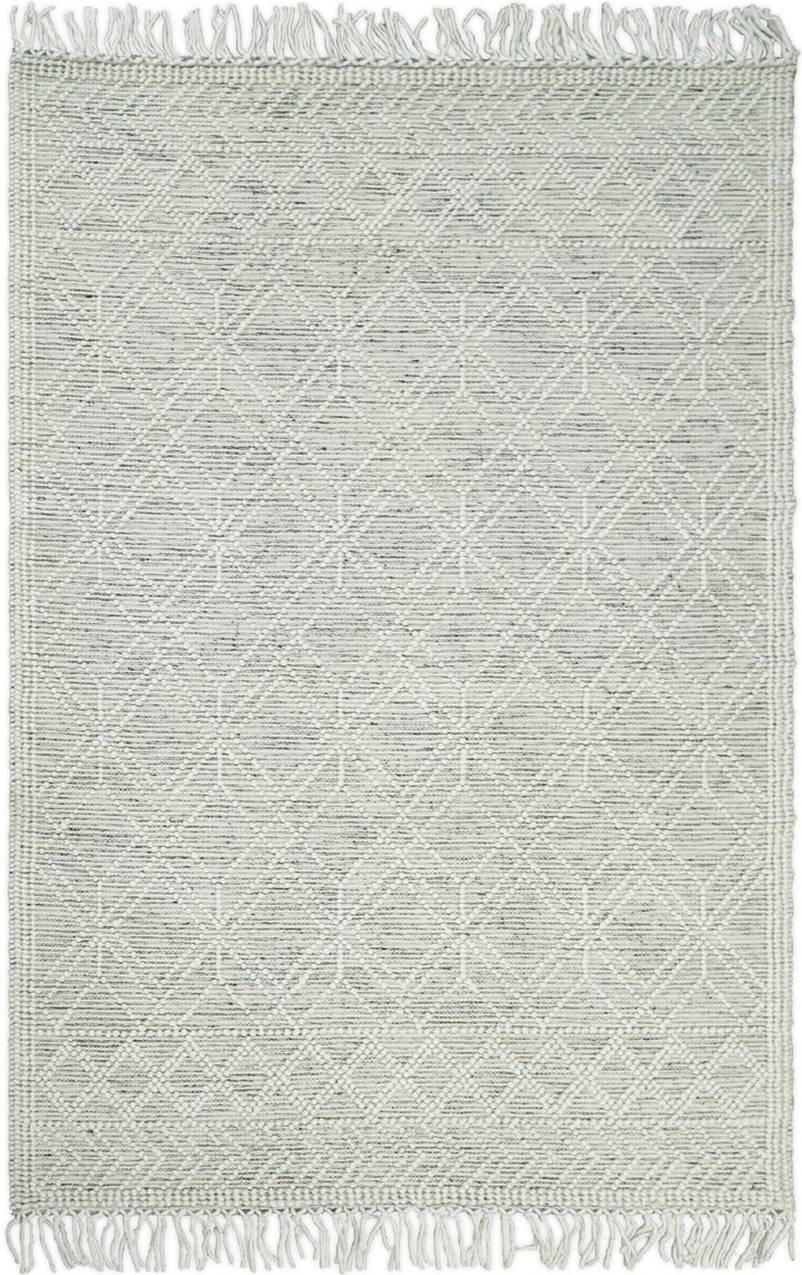 Hand Made Woolen Chunky and Soft White Wool Area Rug | CAL4 - The Rug Decor