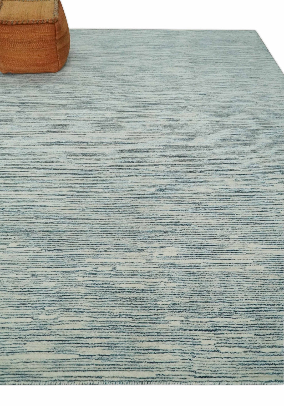 Hand Tufted 2x3, 3x5, 5x8, 6x9, 8x10 and 9x12 Woolen Modern White and Blue Area Rug | CLO2 - The Rug Decor
