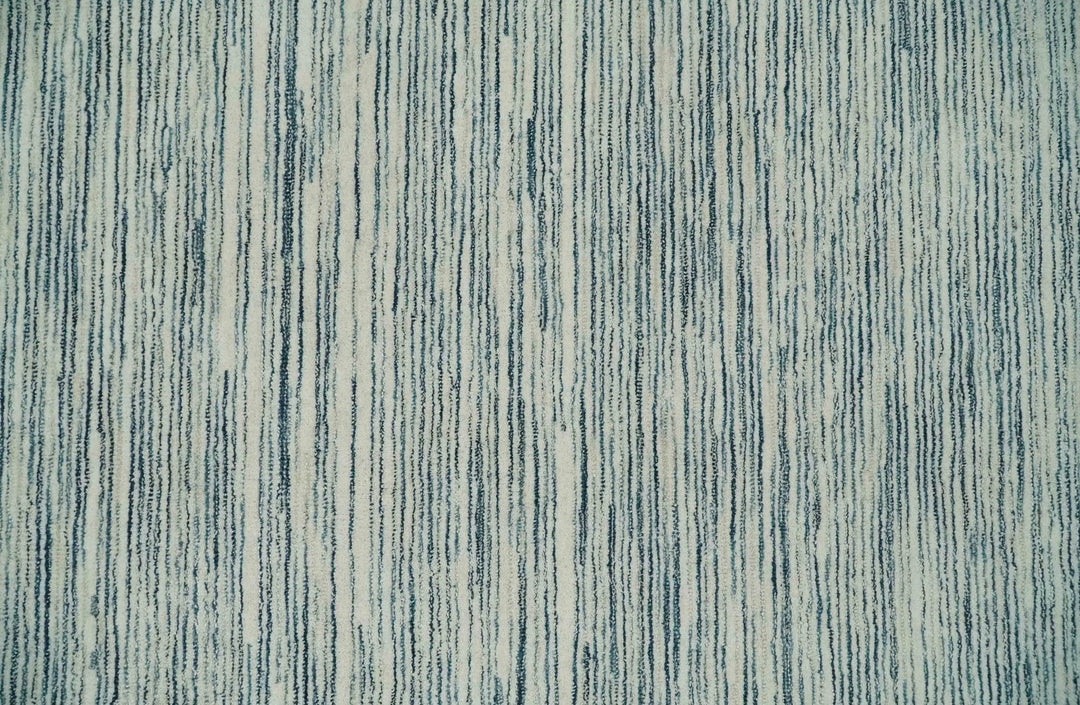 Hand Tufted 2x3, 3x5, 5x8, 6x9, 8x10 and 9x12 Woolen Modern White and Blue Area Rug | CLO2 - The Rug Decor