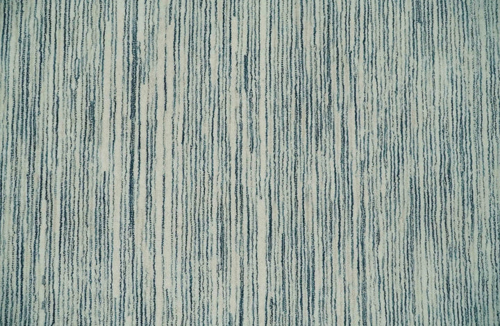 Hand Tufted 2x3, 3x5, 5x8, 6x9, 8x10 and 9x12 Woolen Modern White and Blue Area Rug | CLO2 - The Rug Decor