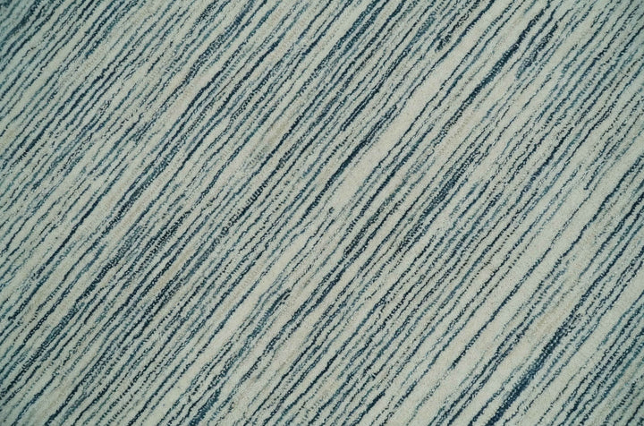 Hand Tufted 2x3, 3x5, 5x8, 6x9, 8x10 and 9x12 Woolen Modern White and Blue Area Rug | CLO2 - The Rug Decor