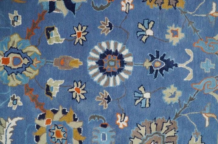 Hand Tufted Blue and Beige Modern Colorful Oushak Rug, Kids, Living Room and Bedroom Rug | TRD6478 - The Rug Decor