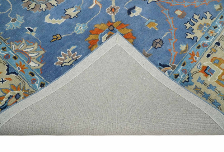 Hand Tufted Blue and Beige Modern Colorful Oushak Rug, Kids, Living Room and Bedroom Rug | TRD6478 - The Rug Decor