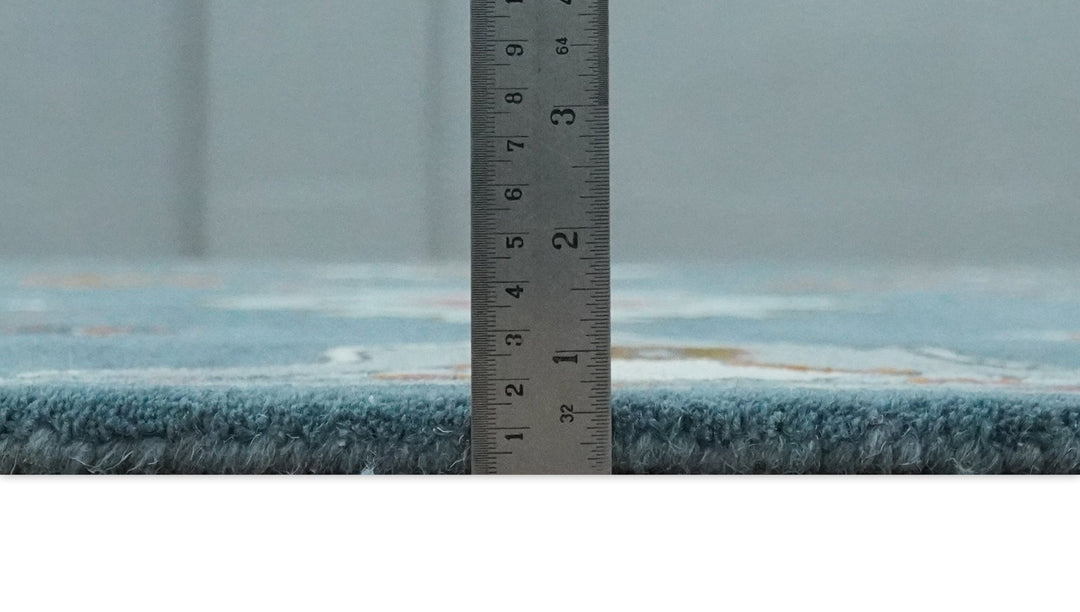 Hand Tufted Floral 8x10, 9x12, 10x14 and 12x15 Teal Blue, Brown and Red Traditional Wool Rug, Kids, Living Room and Bedroom Rug | TRD6517 - The Rug Decor