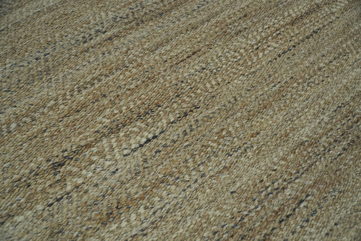 Hand Woven 100% Natural Fiber Brown Natural Jute and Wool Rug | JR10 - The Rug Decor