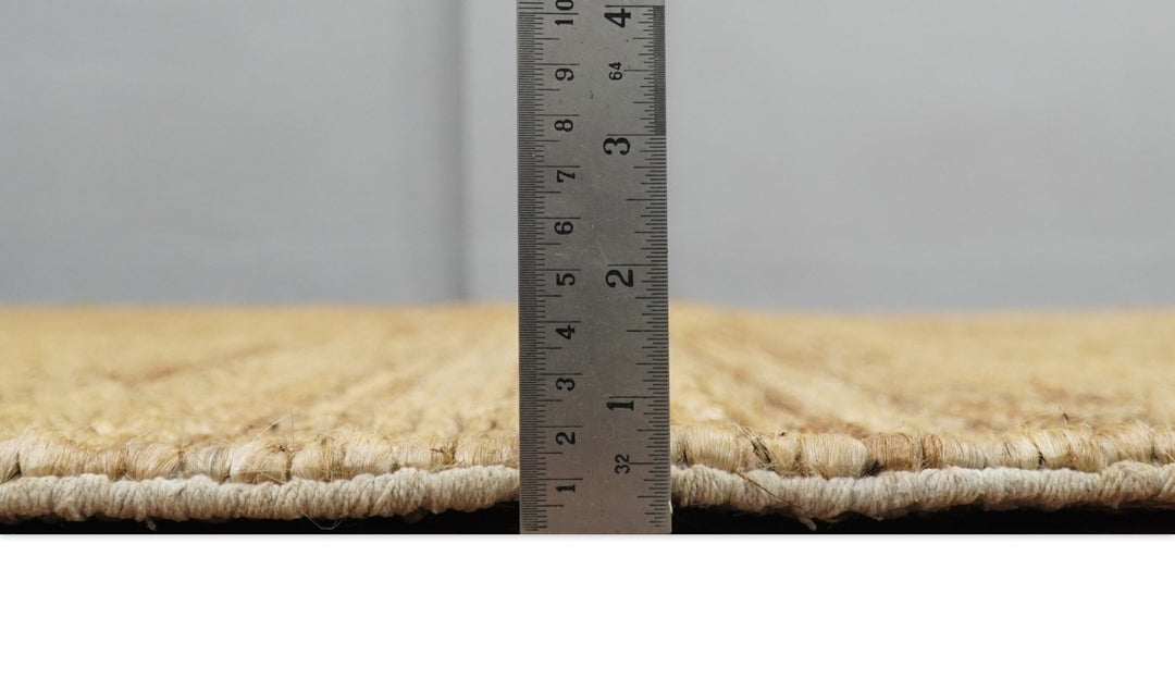 Hand Woven 100% Natural Fiber Brown Natural Jute and Wool Rug | JR14 - The Rug Decor