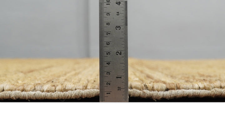 Hand Woven 100% Natural Fiber Brown Natural Jute and Wool Rug | JR14 - The Rug Decor