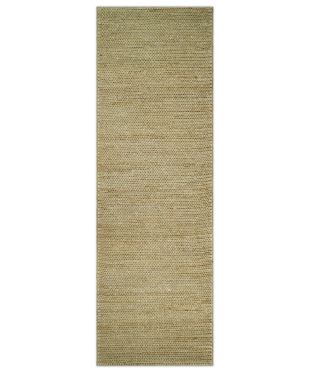 Hand Woven 100% Natural Fiber Brown Natural Jute and Wool Rug | JR14 - The Rug Decor