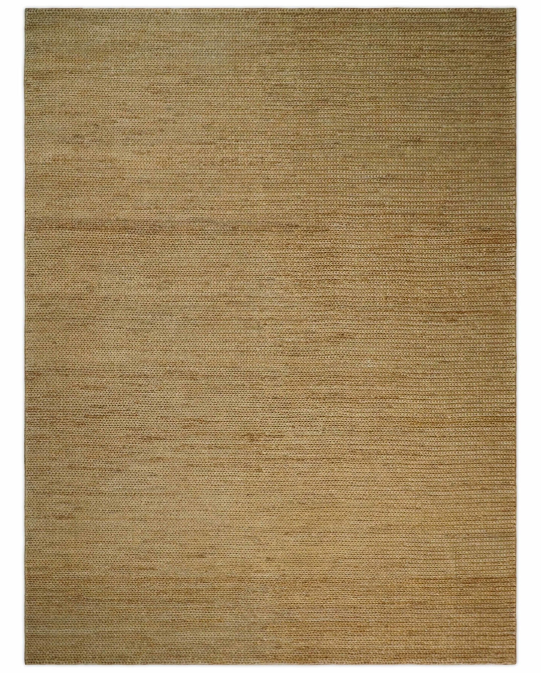 Hand Woven 100% Natural Fiber Brown Natural Jute and Wool Rug | JR14 - The Rug Decor