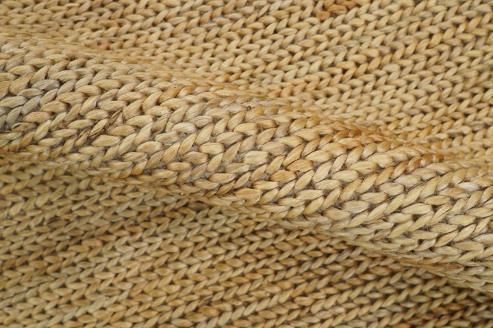 Hand Woven 100% Natural Fiber Brown Natural Jute and Wool Rug | JR14 - The Rug Decor