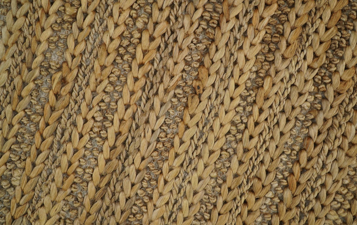 Hand Woven 100% Natural Fiber Brown Natural Jute and Wool Rug | JR15 - The Rug Decor