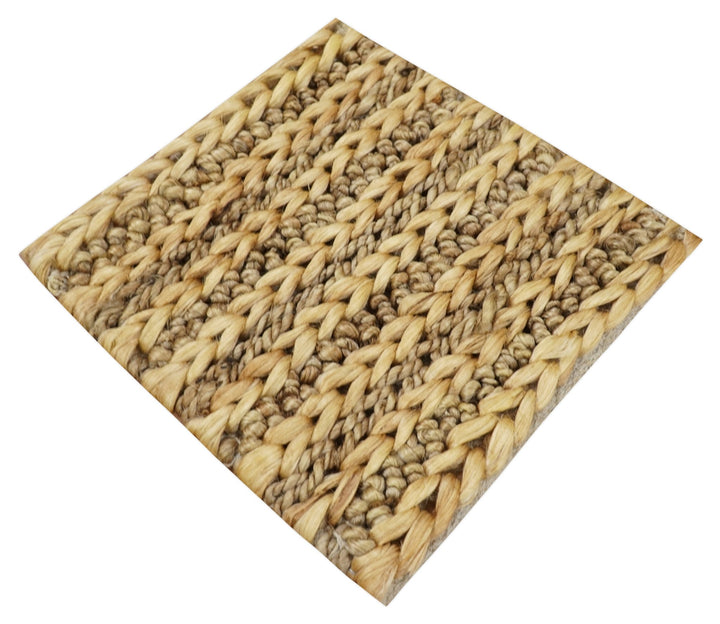 Hand Woven 100% Natural Fiber Brown Natural Jute and Wool Rug | JR15 - The Rug Decor