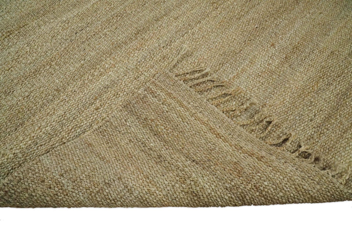 Hand Woven 100% Natural Fiber Brown Natural Jute Rug | JR008 - The Rug Decor