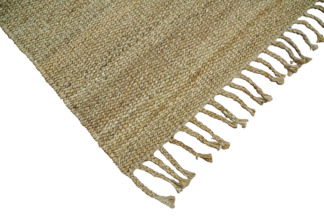 Hand Woven 100% Natural Fiber Brown Natural Jute Rug | JR008 - The Rug Decor