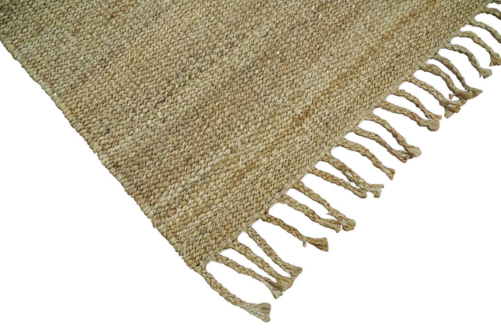 Hand Woven 100% Natural Fiber Brown Natural Jute Rug | JR008 - The Rug Decor