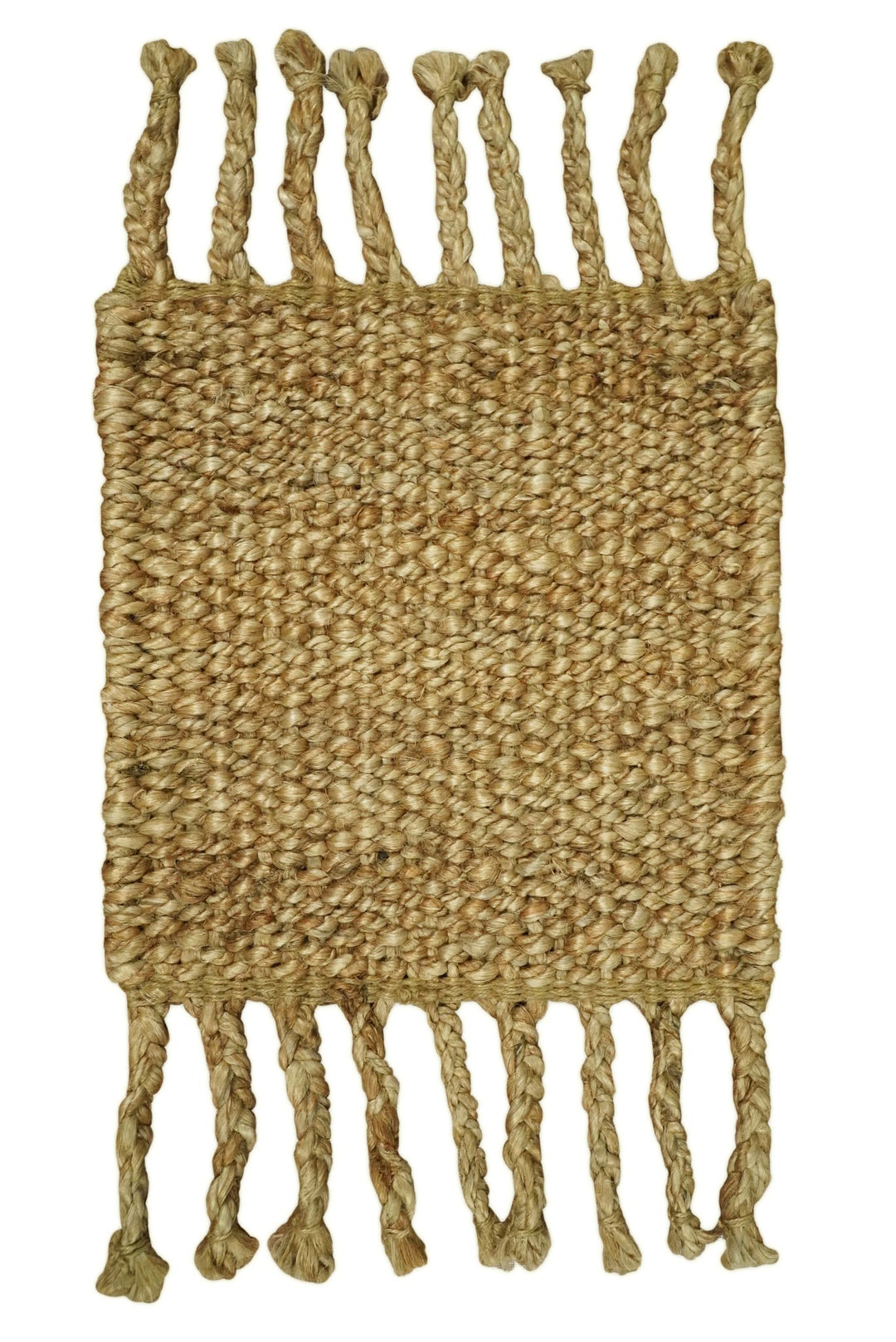 Hand Woven 100% Natural Fiber Brown Natural Jute Rug | JR008 - The Rug Decor