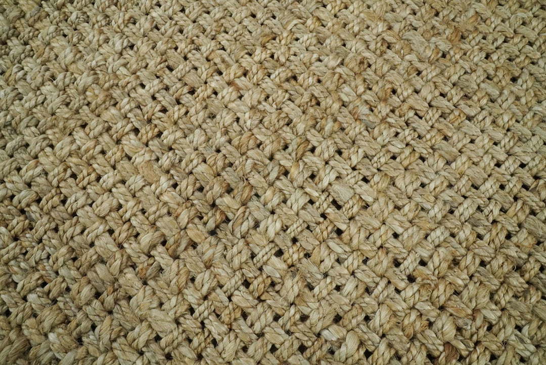 Hand Woven 100% Natural Fiber Brown Natural Jute Rug | JR7 - The Rug Decor