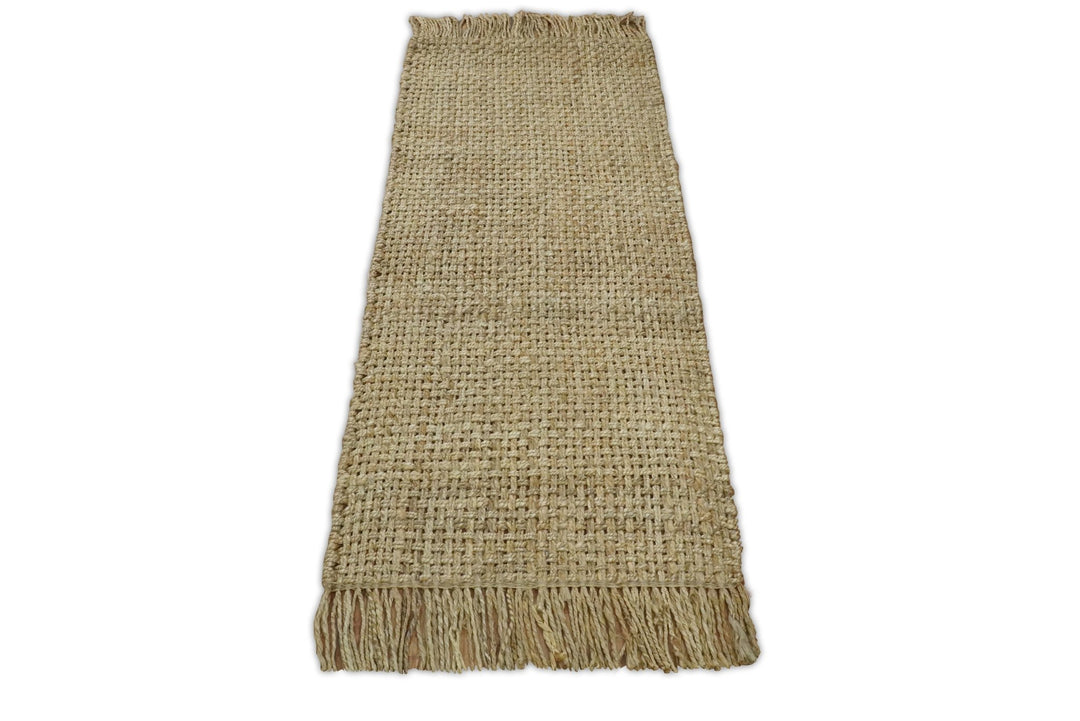 Hand Woven 100% Natural Fiber Brown Natural Jute Rug | JR7 - The Rug Decor