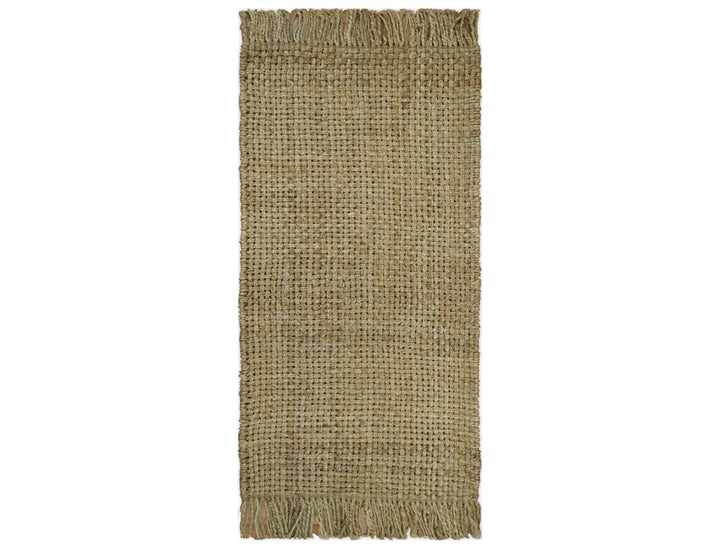 Hand Woven 100% Natural Fiber Brown Natural Jute Rug | JR7 - The Rug Decor