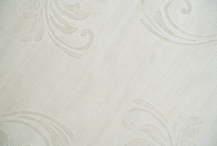 Hand Woven and Carved Silver and Ivory Floral Art Silk Rug | KNT5 - The Rug Decor