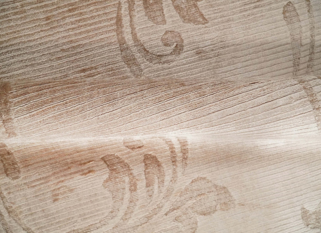 Hand Woven and Carved Silver and Peach Floral Art Silk Rug | KNT12 - The Rug Decor