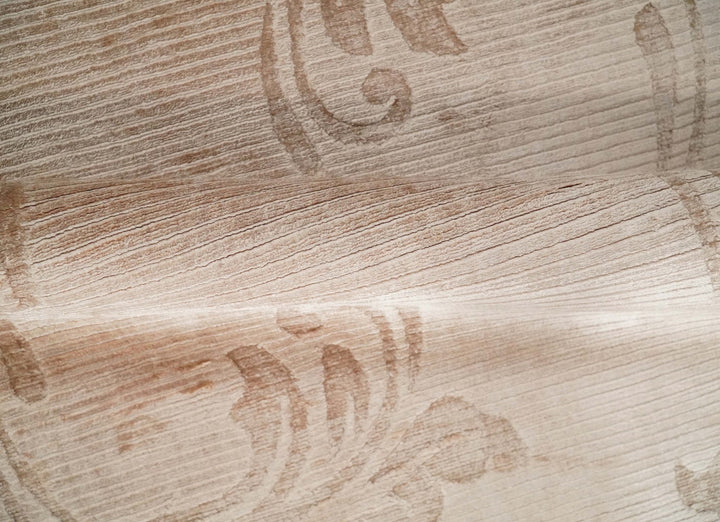 Hand Woven and Carved Silver and Peach Floral Art Silk Rug | KNT12 - The Rug Decor