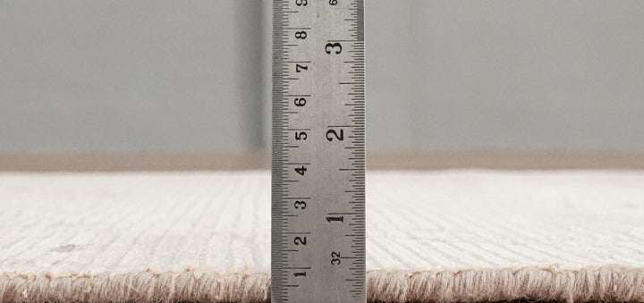 Hand Woven and Carved Silver and Peach Floral Art Silk Rug | KNT12 - The Rug Decor