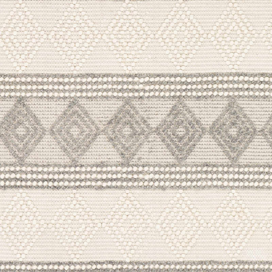 Hand Woven Contemporary Beige and Gray Bohemian Style Carved Design Wool Area Rug - The Rug Decor