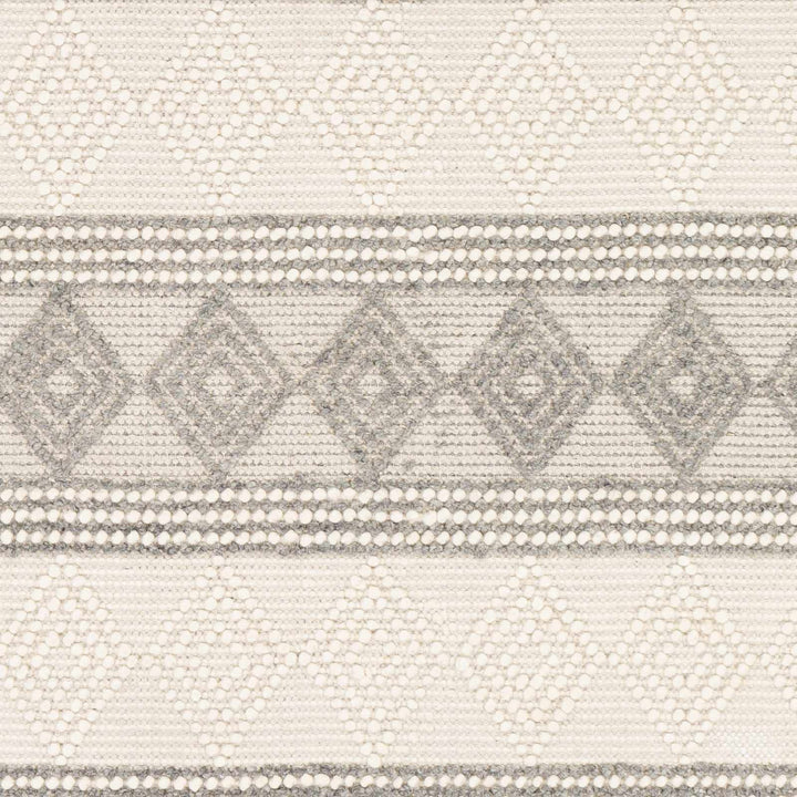 Hand Woven Contemporary Beige and Gray Bohemian Style Carved Design Wool Area Rug - The Rug Decor