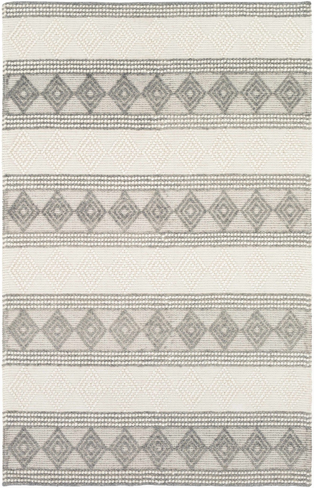 Hand Woven Contemporary Beige and Gray Bohemian Style Carved Design Wool Area Rug - The Rug Decor