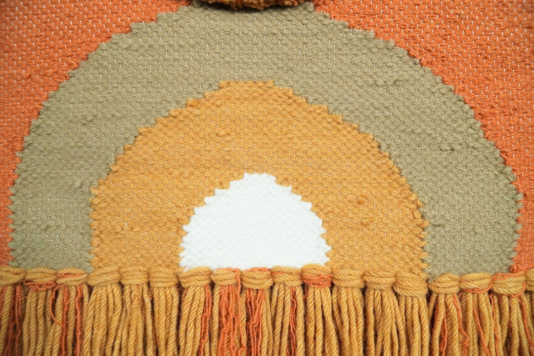 Hand Woven Wool Tapestry Terracotta Bohemian Modern Wall Hanging | WH11 - The Rug Decor