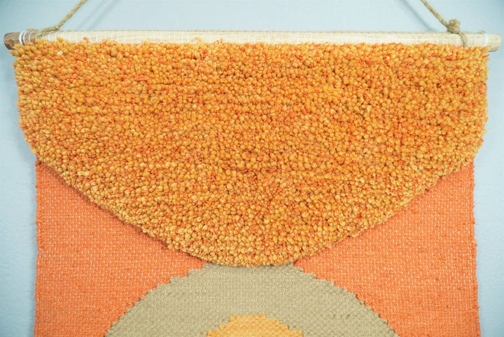 Hand Woven Wool Tapestry Terracotta Bohemian Modern Wall Hanging | WH11 - The Rug Decor