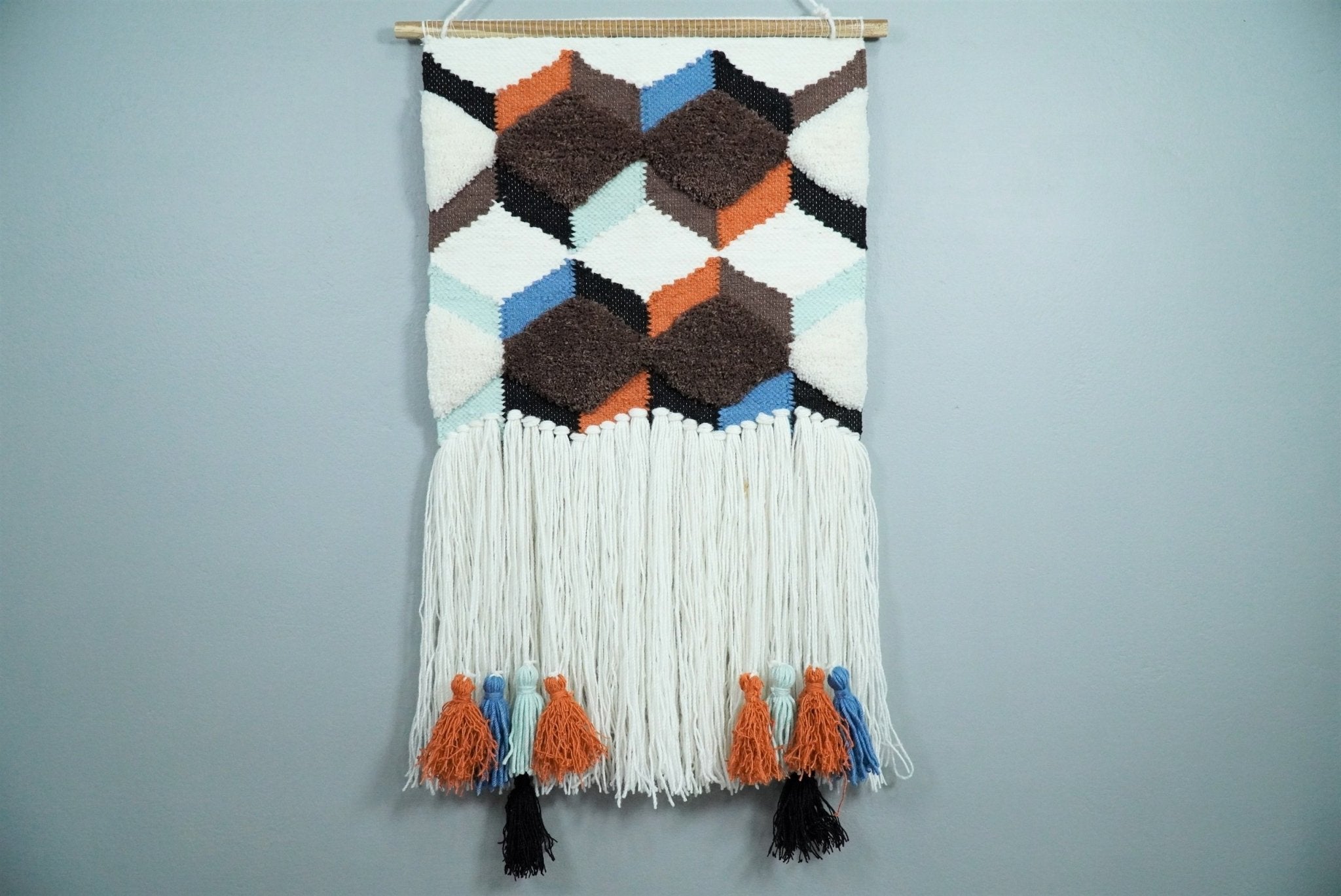 Modern geometric wall hanging | chic neutral weaving | popular southwestern tapestry