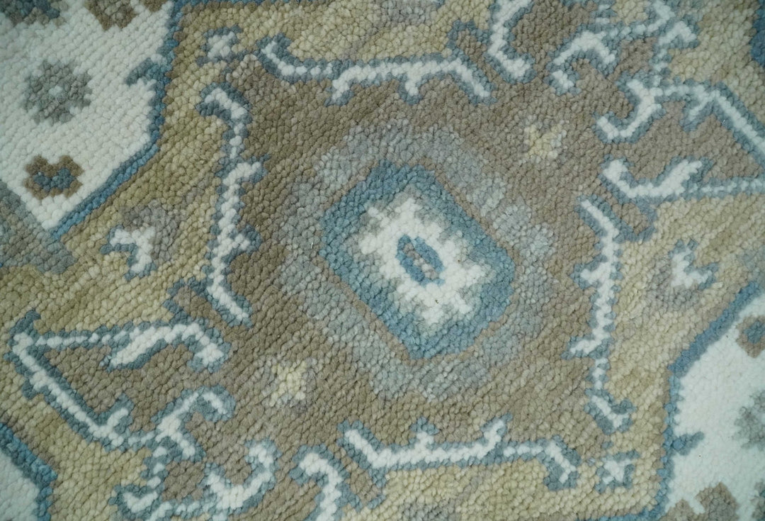 Handmade 5x8, 6x9, 8x10, 9x12, 10x14 and 12x15 Antique Traditional Persian Blue and Ivory Area Rug | TRDCP104 - The Rug Decor