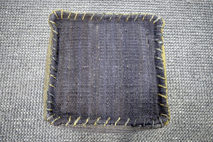 Handmade Pouf - Comfortable Chair or Footrest - Charcoal | TRD103 - The Rug Decor